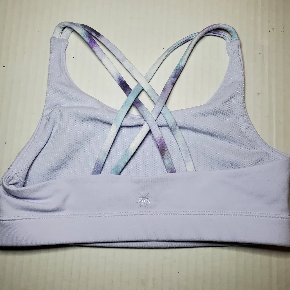 Athleta Upbeat Bra Sz M Tie Dye